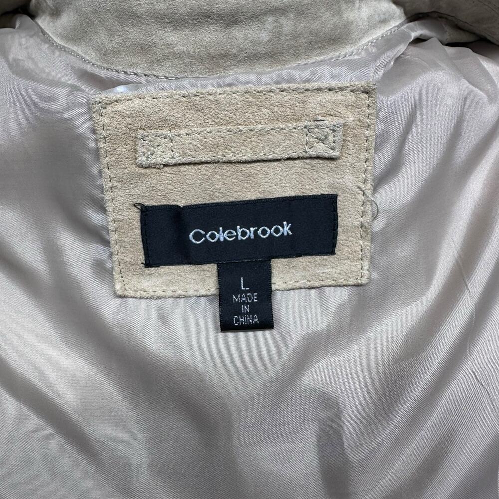 Vintage Colebrook Women’s Genuine Leather Coat in Beige, Size L - Picture 6 of 6